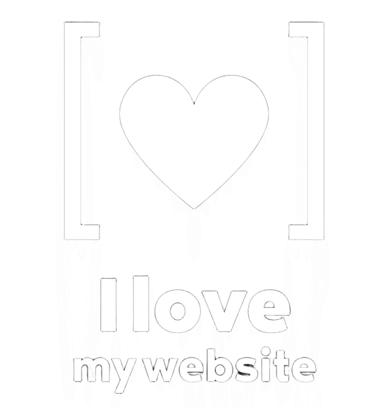 Logo blanco I love my website agencia de diseño web